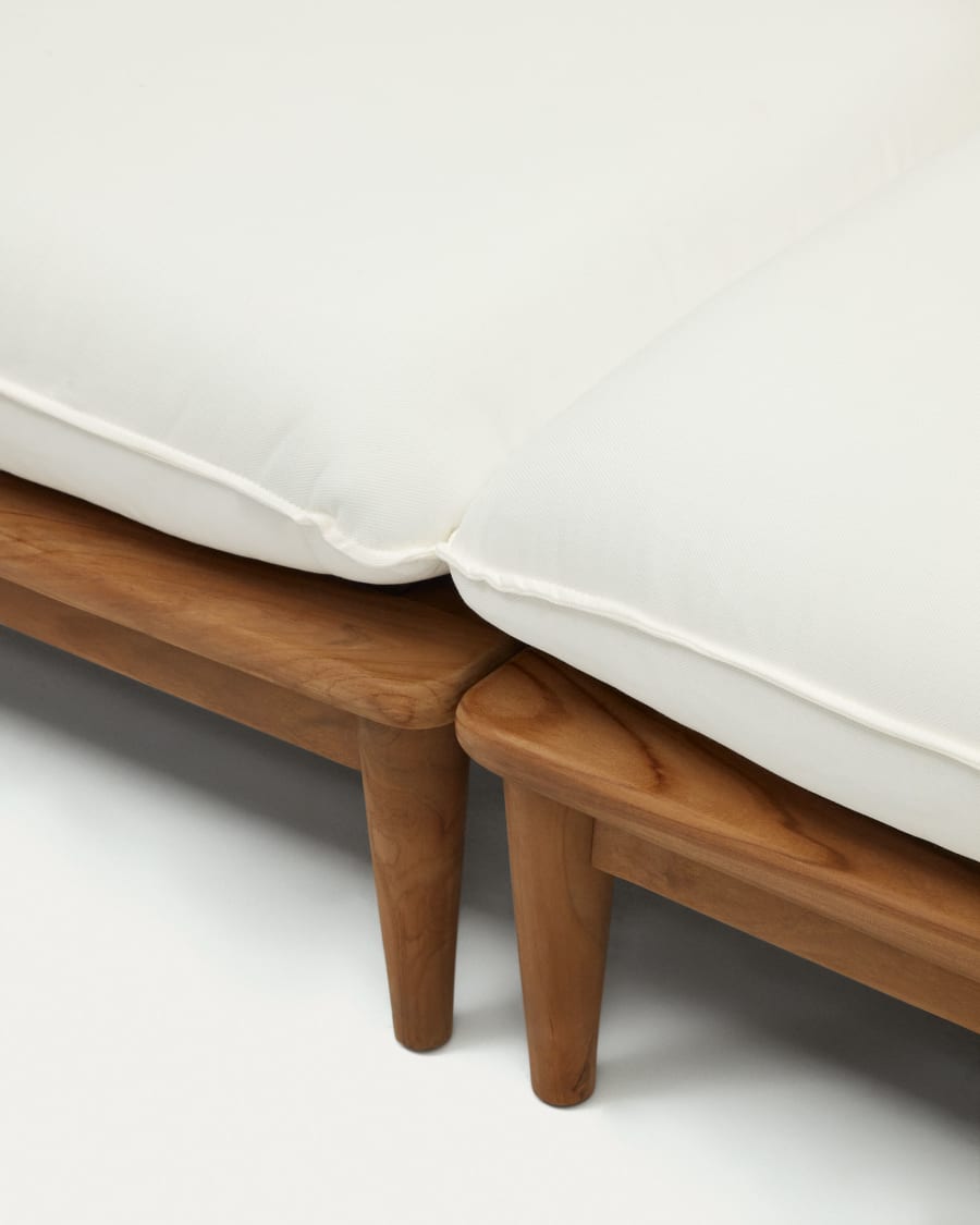 Portitxol set of 2 modular armchairs in solid teak