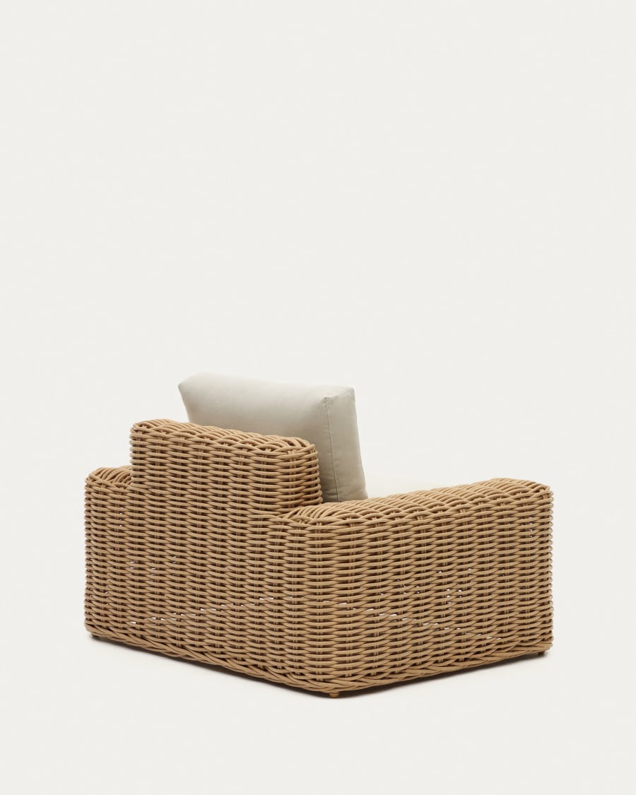 Portlligat polyrattan outdoor armchair in a natural finish