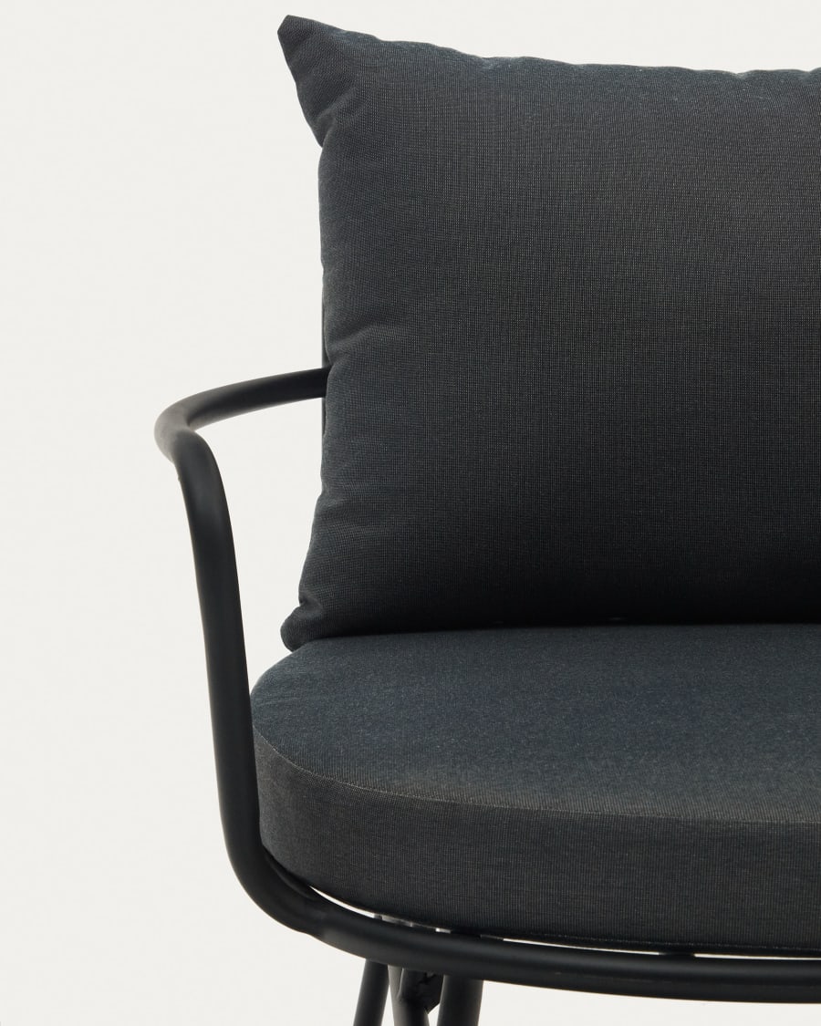 Bramant steel armchair with black finish