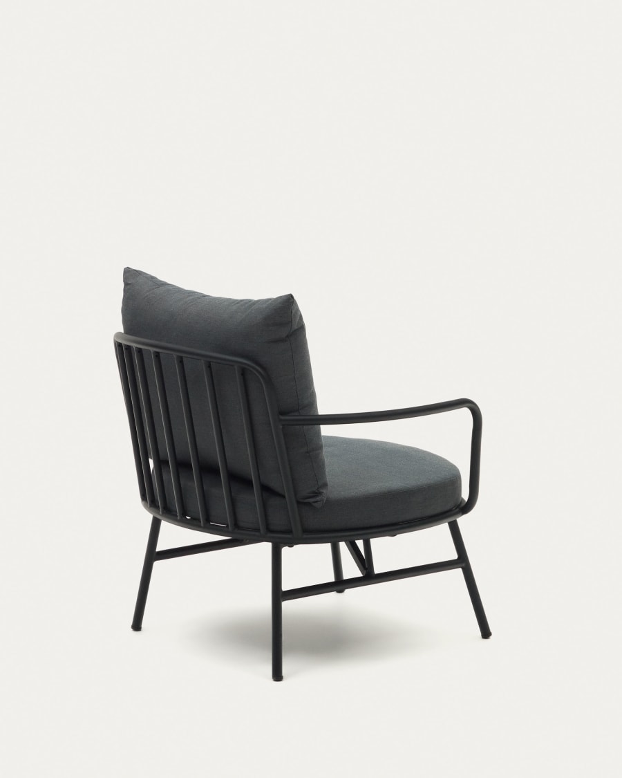 Bramant steel armchair with black finish