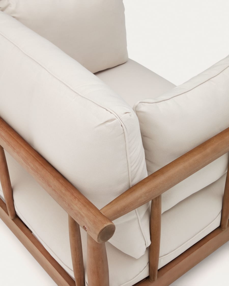 Sacova solid eucalyptus wood armchair