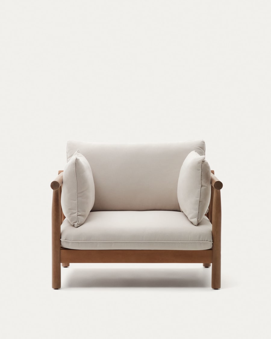 Sacova solid eucalyptus wood armchair