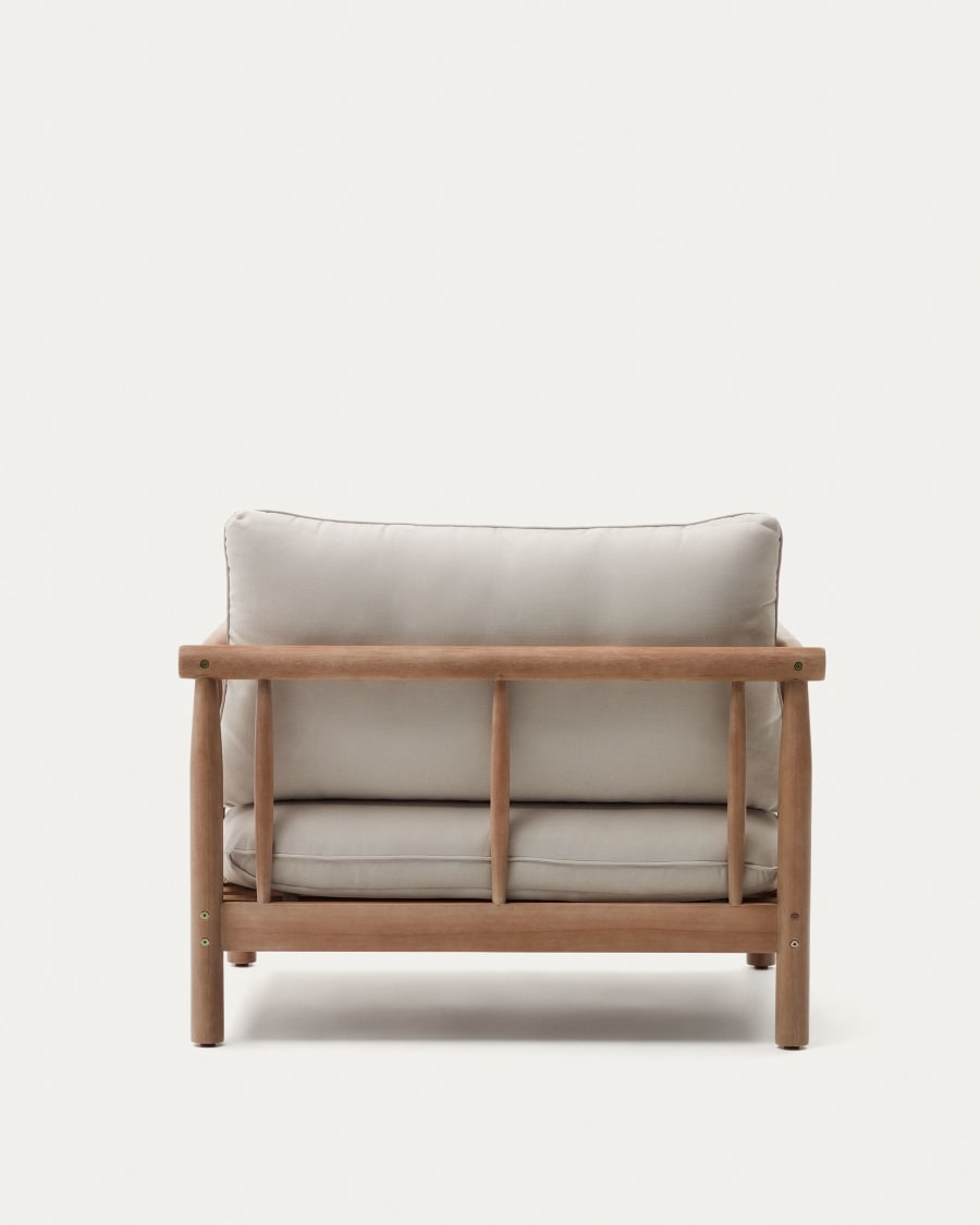 Sacova solid eucalyptus wood armchair