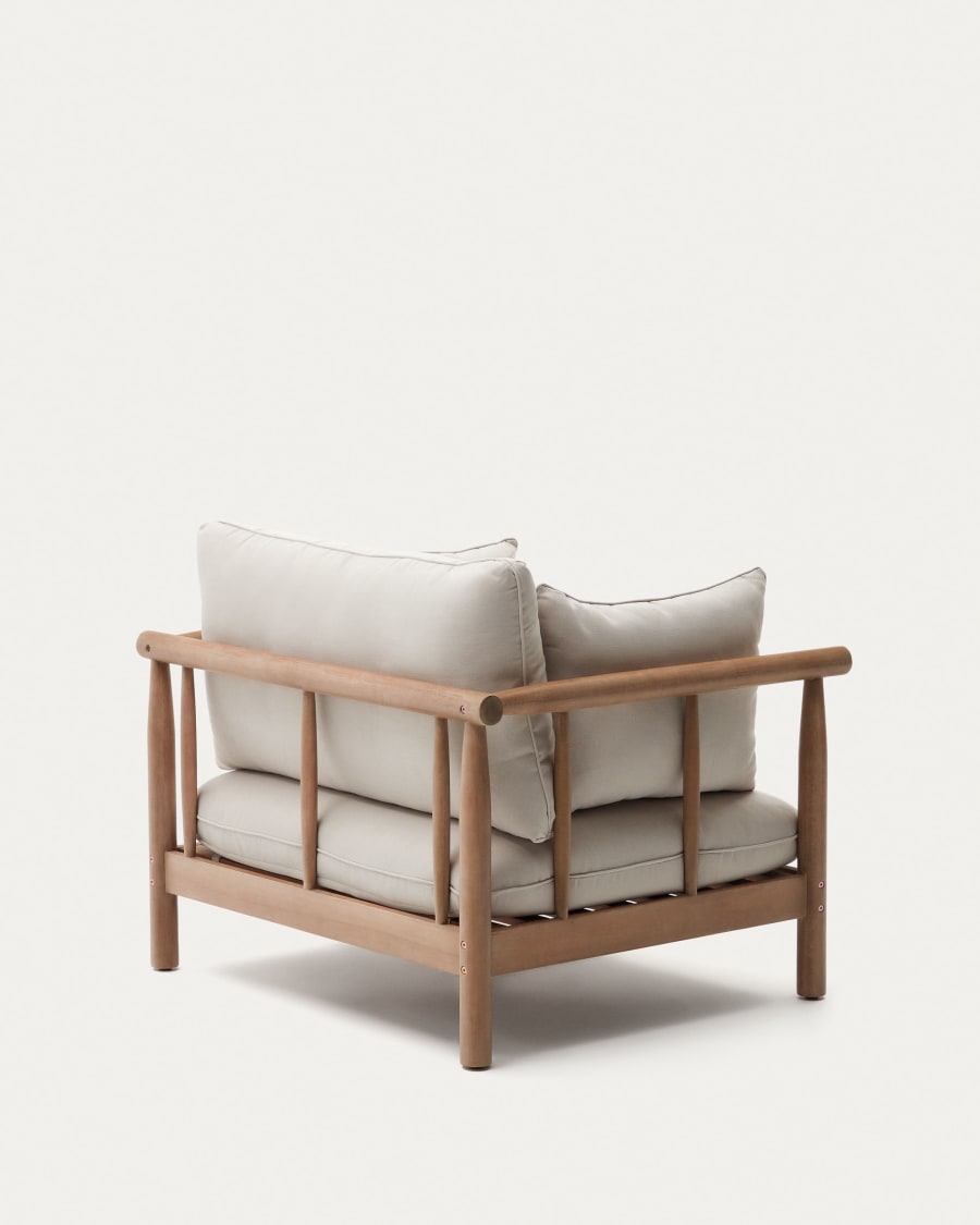 Sacova solid eucalyptus wood armchair