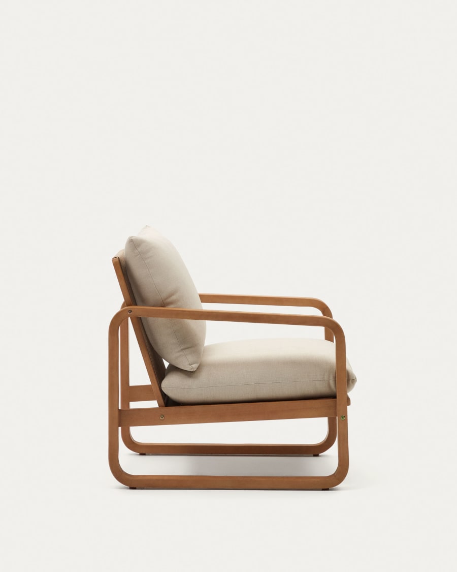 Sacaleta solid eucalyptus wood armchair