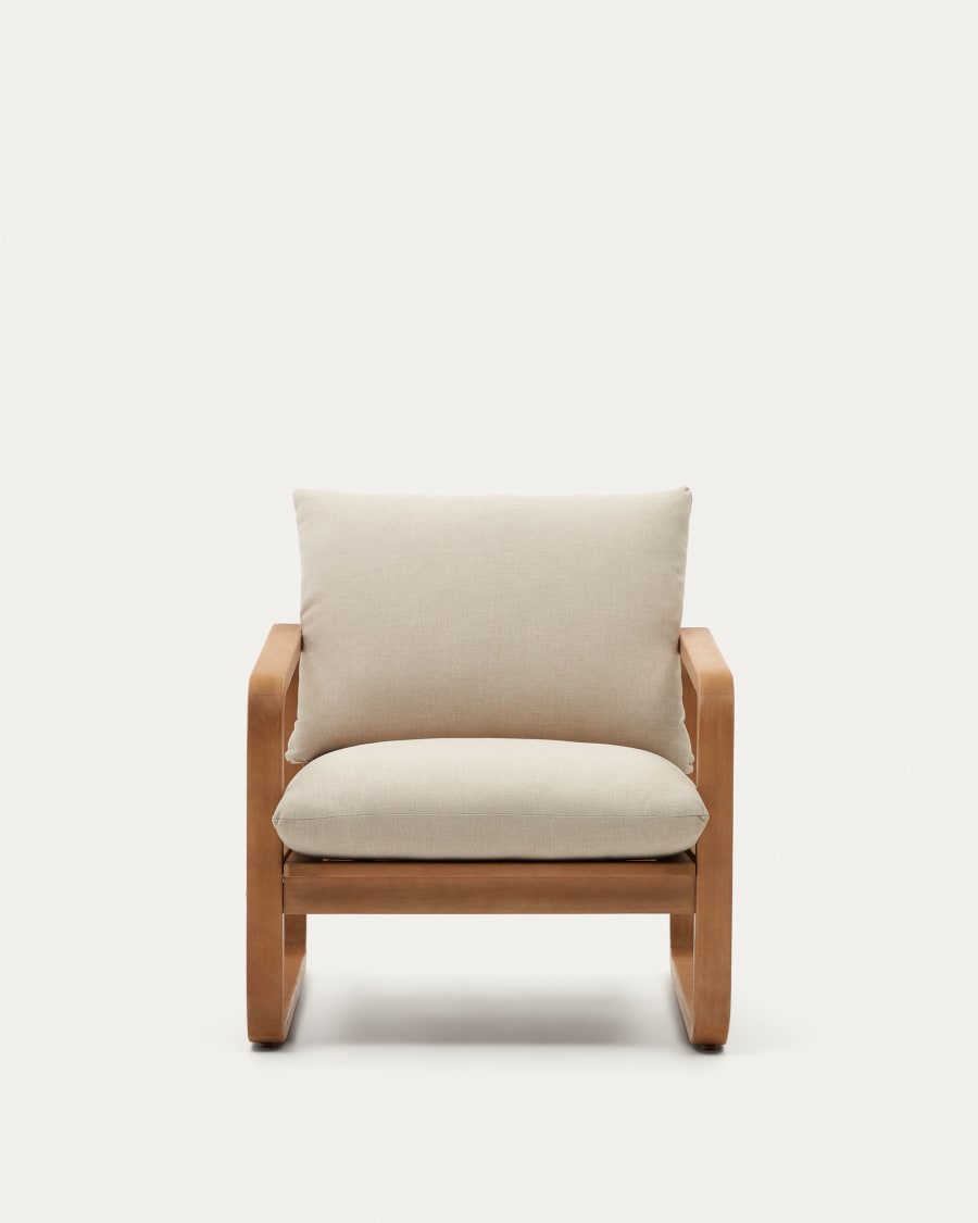 Sacaleta solid eucalyptus wood armchair
