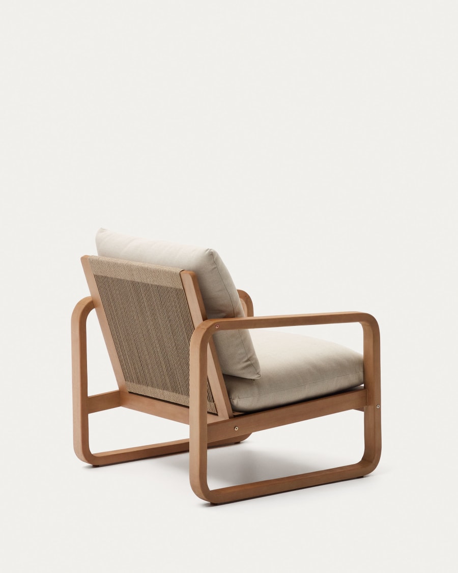 Sacaleta solid eucalyptus wood armchair
