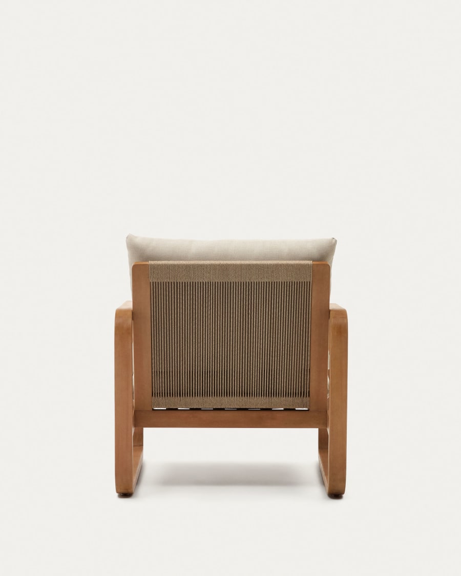 Sacaleta solid eucalyptus wood armchair