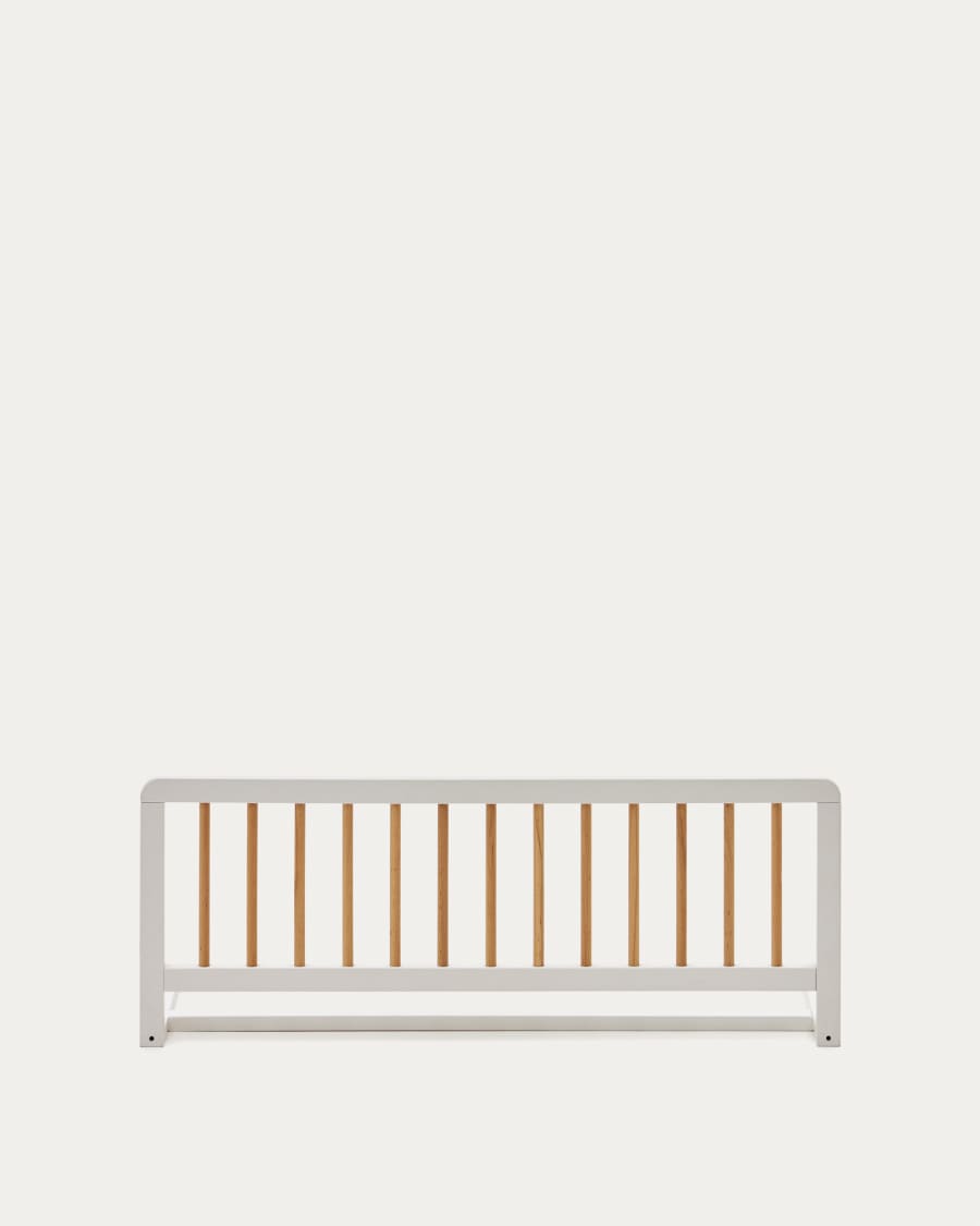 Tiphaine Rausfallschutz für Bett aus massiver Buche mit natürlichem und weißem Finish 100x40cm