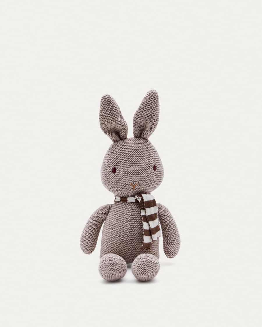 Pipa brown knitted rabbit cuddly toy