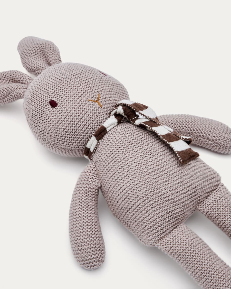 Pipa brown knitted rabbit cuddly toy