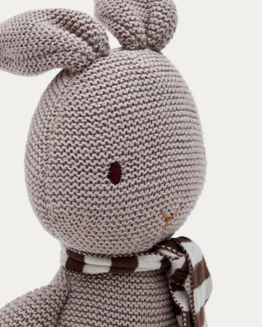 Pipa brown knitted rabbit cuddly toy