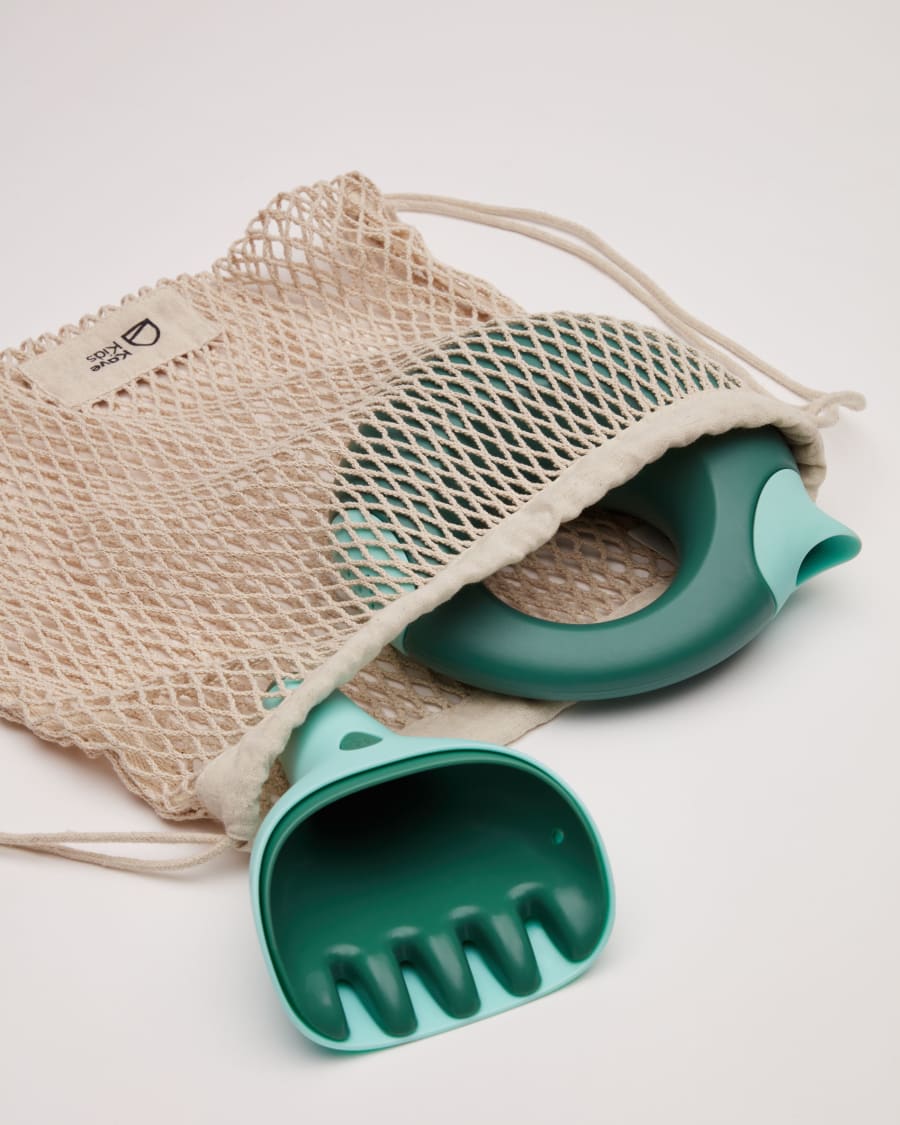 Ensemble de jouets Rawni arrosoir, râteau et pelle vert