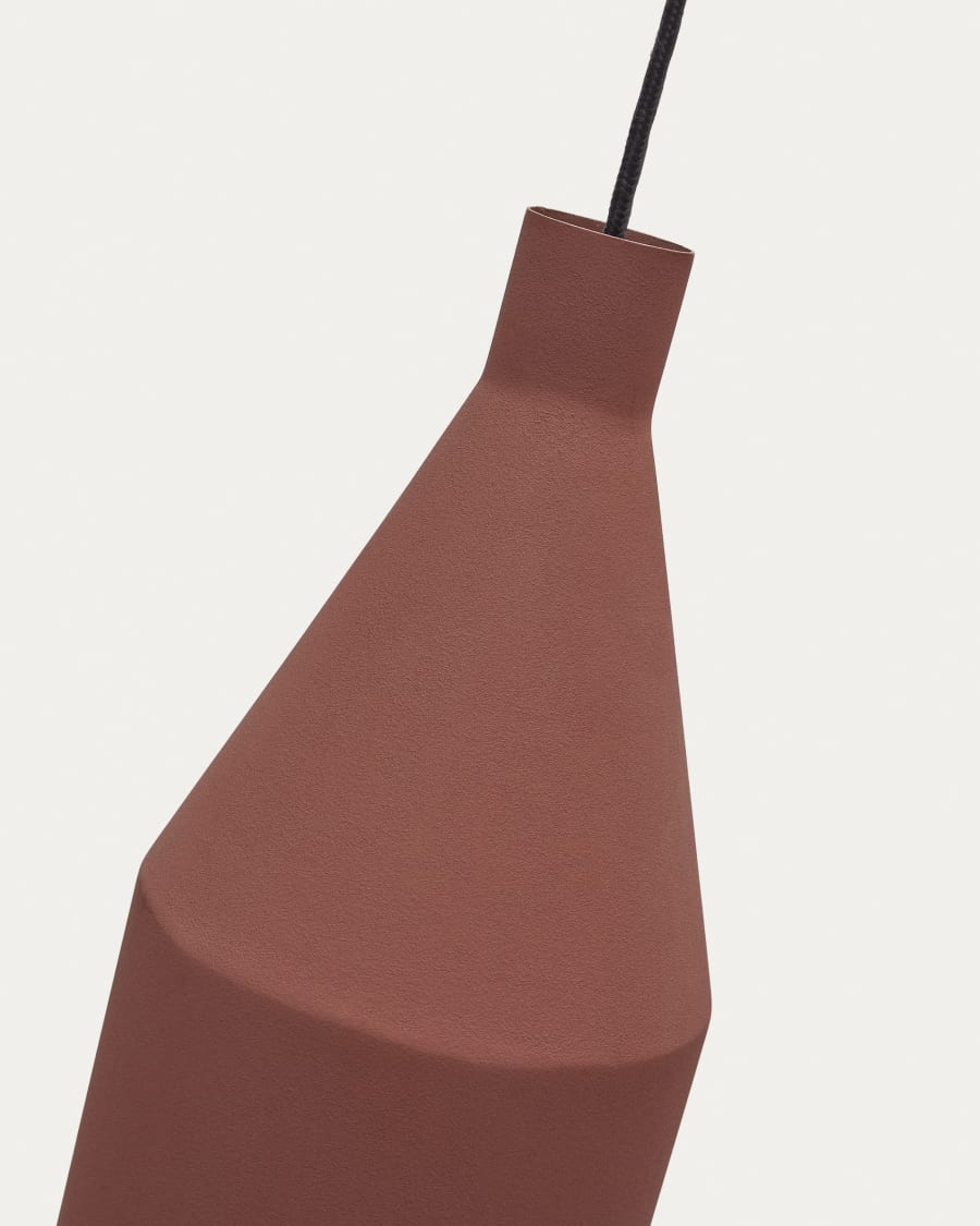 Peralta ceiling lamp in metal with a terractotta painted finish, Ø 15 cm