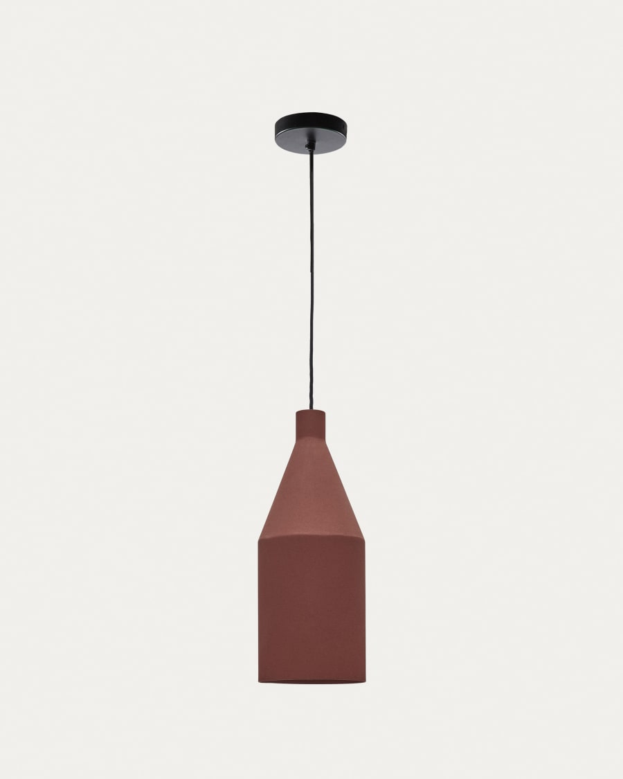Peralta ceiling lamp in metal with a terractotta painted finish, Ø 15 cm