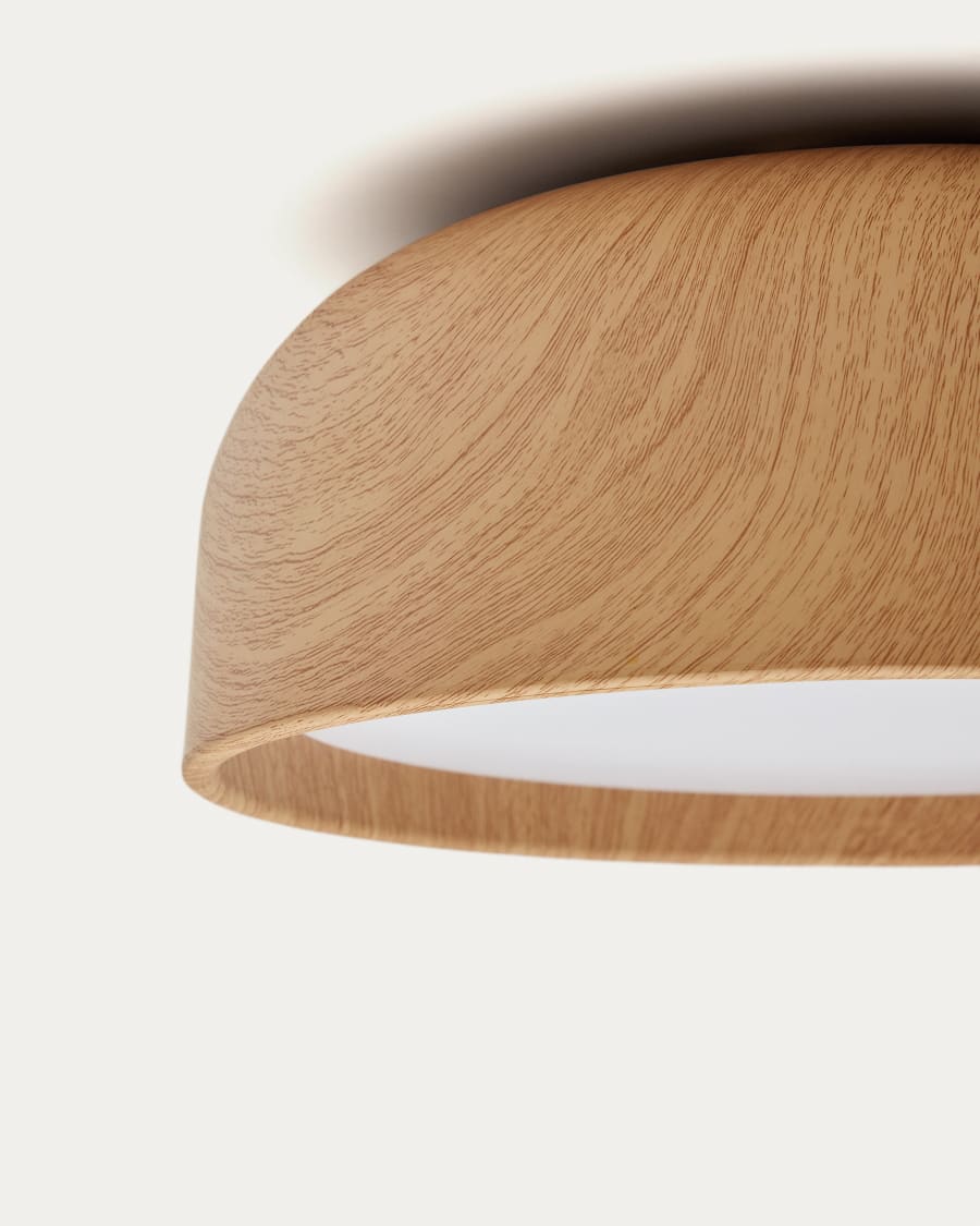 Xaviera ceiling lamp with oak wood effect finish