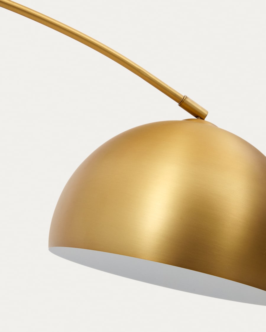 Madali metal floor lamp with brass and white marble finish UK