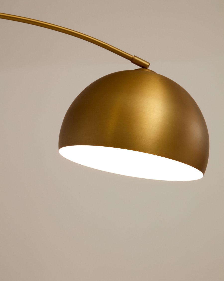 Madali metal floor lamp with brass and white marble finish UK