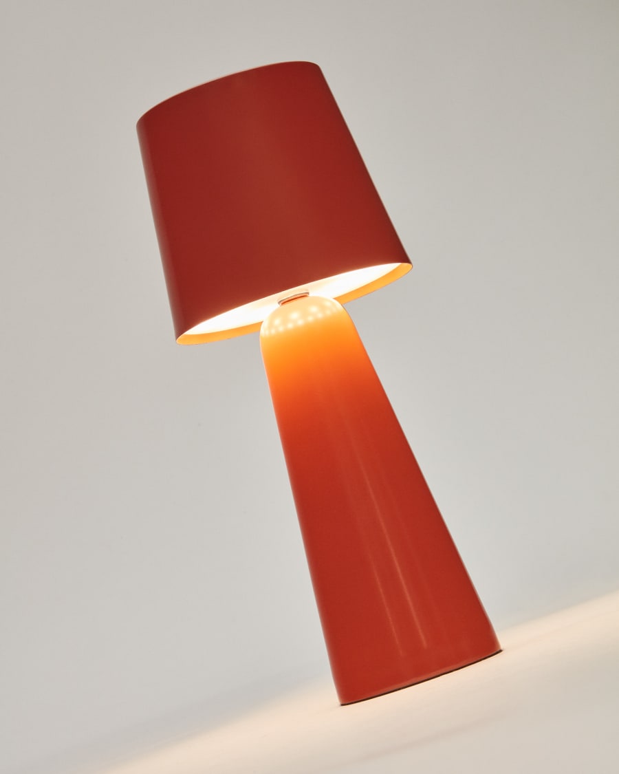 Arenys small table light with a painted red finish