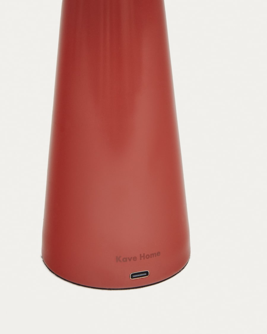 Arenys small table light with a painted red finish