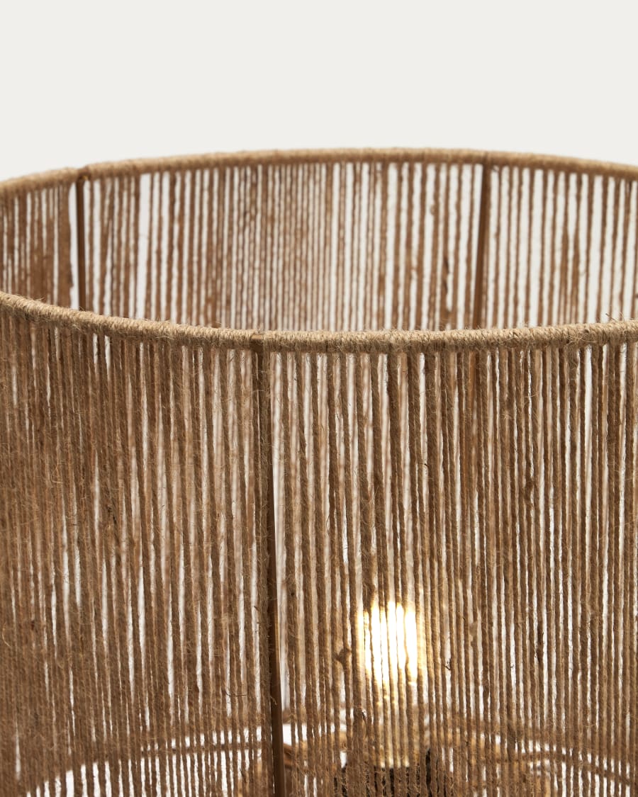 Pontos table lamp in jute with a natural finish