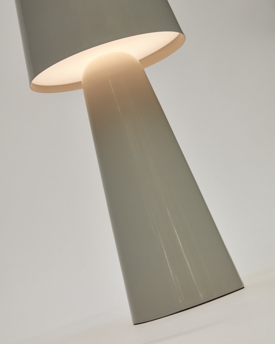 Arenys large table lamp with a grey painted finish
