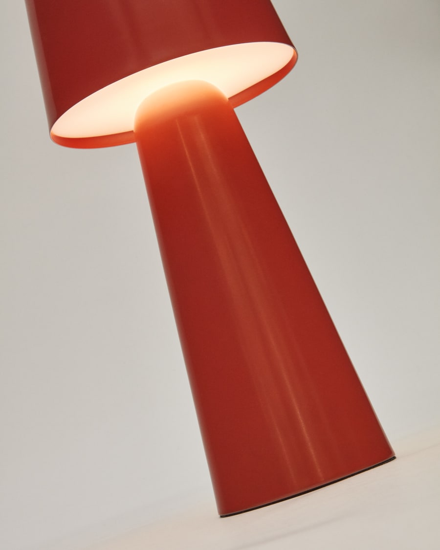 Arenys large table lamp with a red painted finish