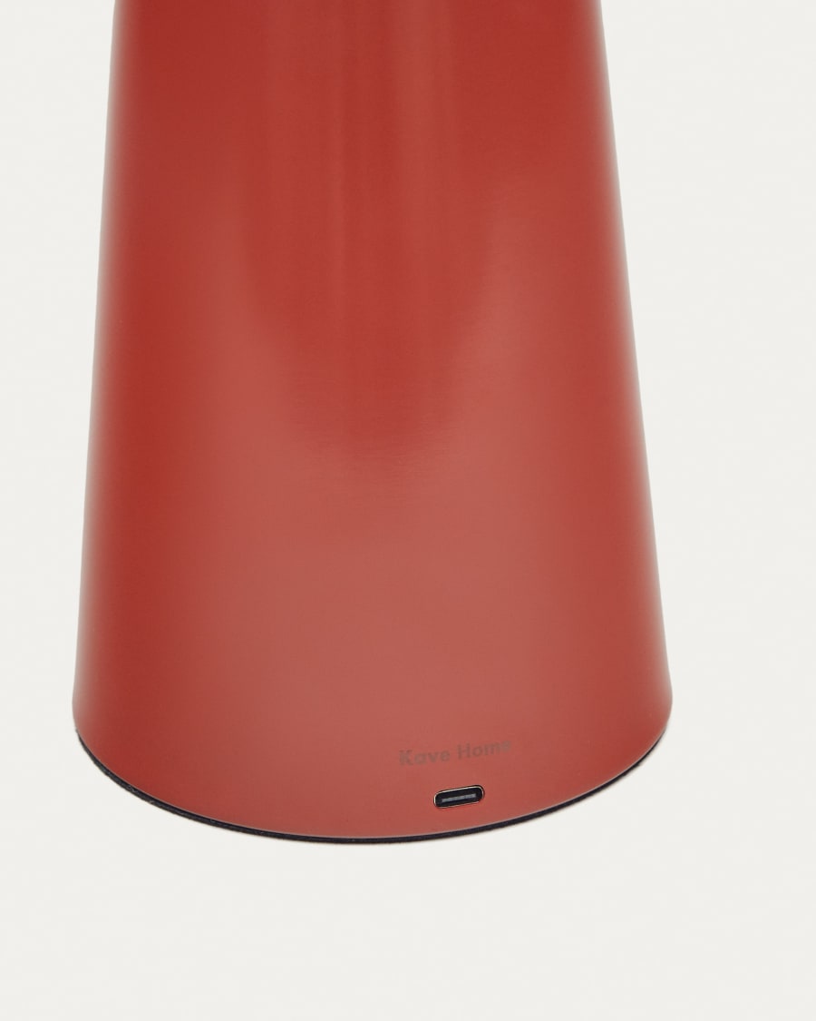 Arenys large table lamp with a red painted finish