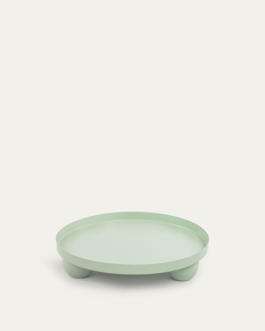 Charisse green metal table centrepiece