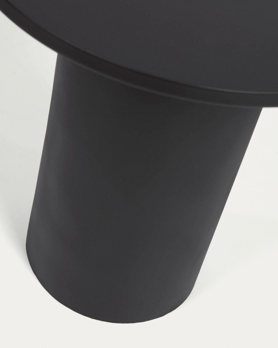 Fleksa round side table in black metal Ø 45 cm