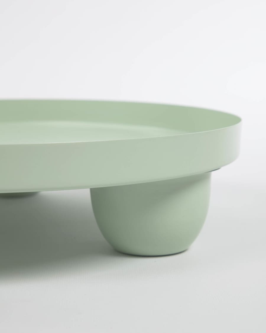 Charisse green metal table centrepiece