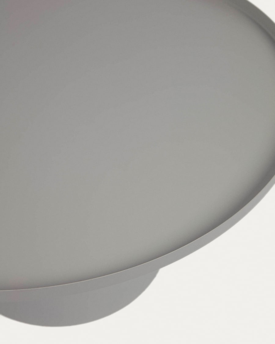 Fleksa round side table in grey metal Ø 72 cm