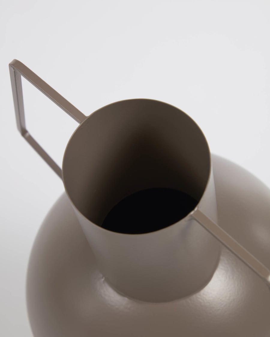 Bellabel vase in dark brown metal 43 cm