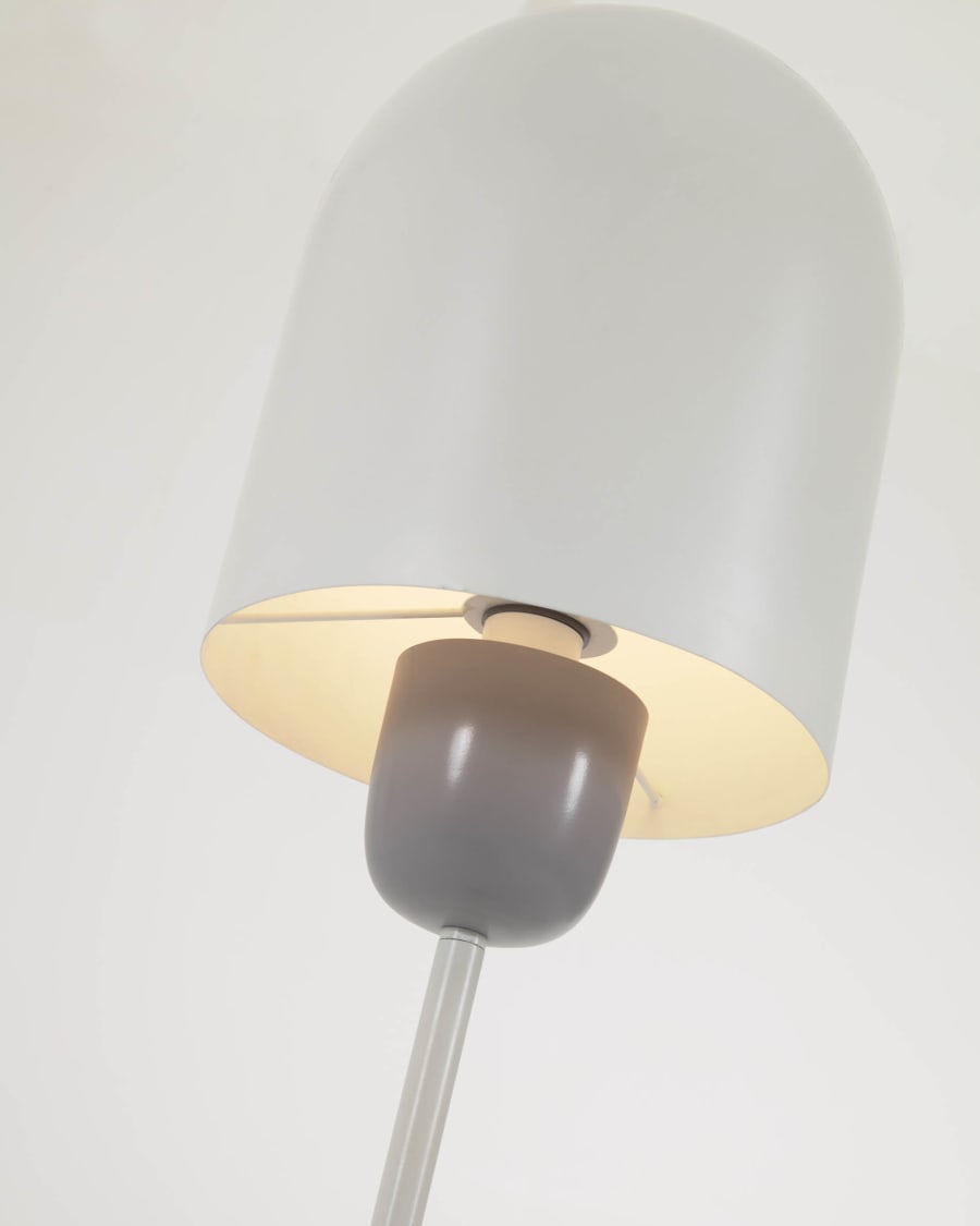 Brittany floor lamp in metal with white and grey painted finishing.
