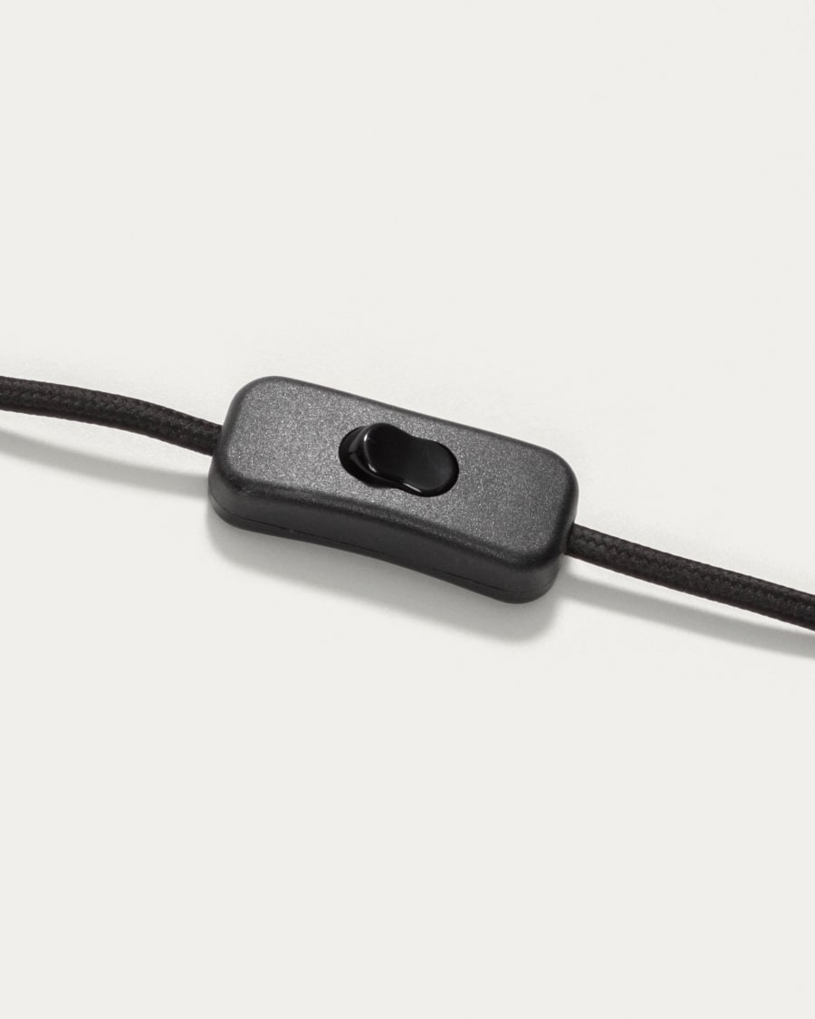 Eleazar wall light in metal with black painted finish UK adapter