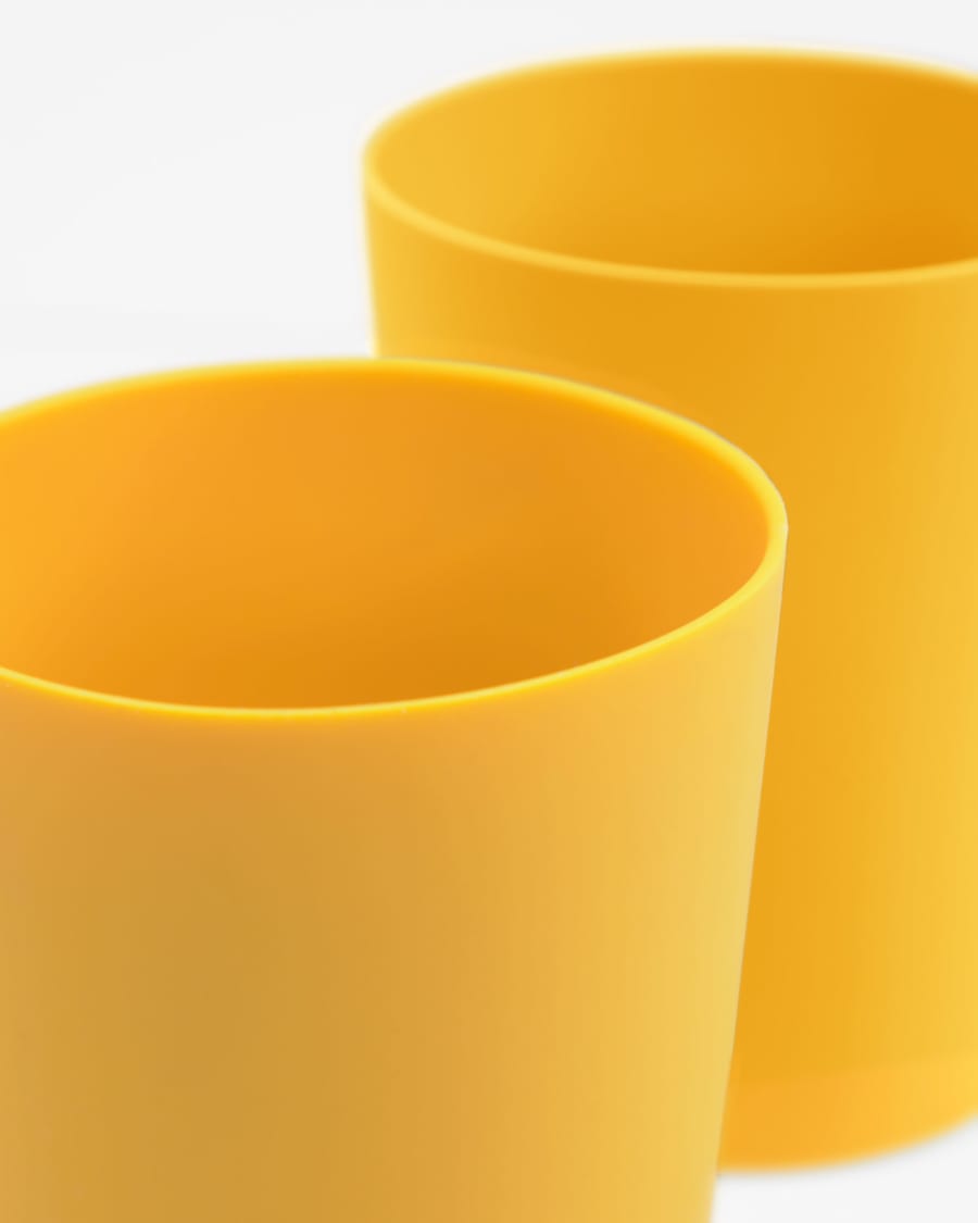 Epiphany set of 2 cups in mustard silicone