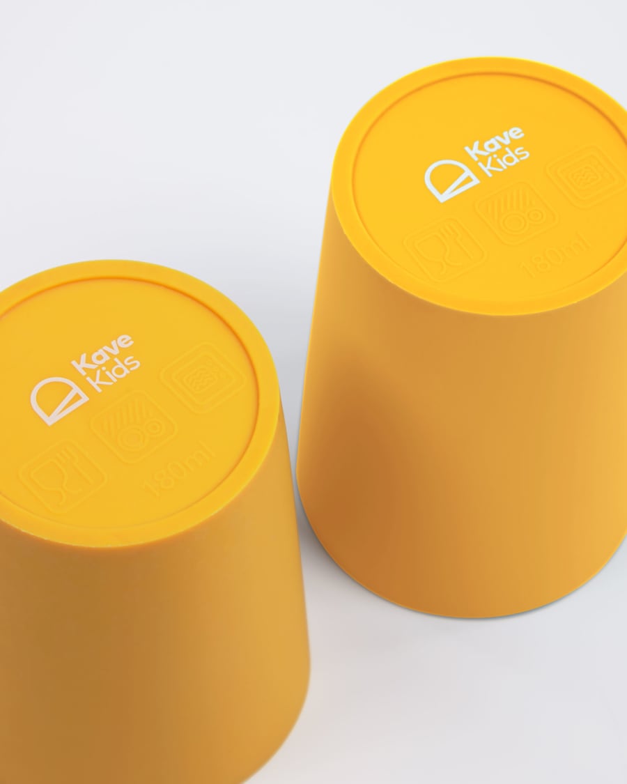 Epiphany set of 2 cups in mustard silicone