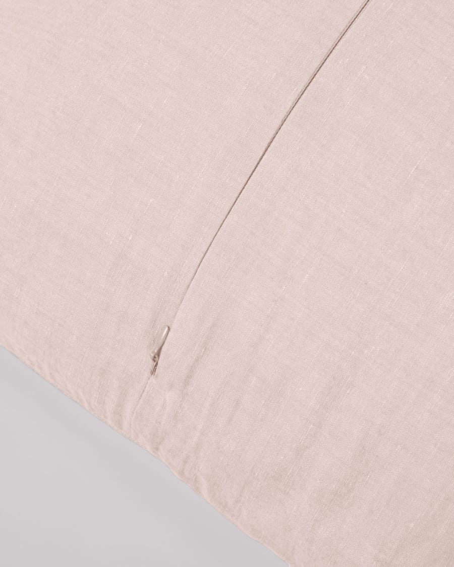 Κάλυμμα μαξιλαριού Eirenne, βαμβάκι και λινό, ροζ, 45 x 45 εκ