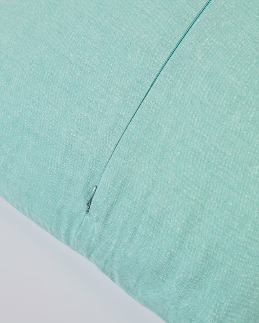 Eirenne cotton and linen cushion cover in turquoise 45 x 45 cm