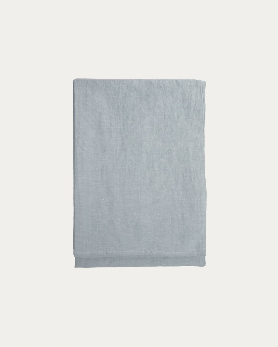 Ilitia tablecloth in blue cotton and linen 35 x 50 cm