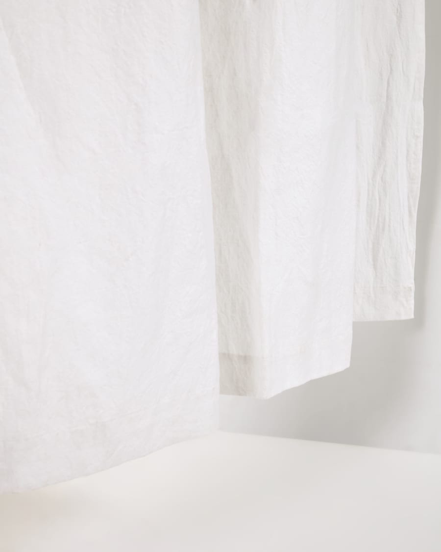 Marja cotton and linen curtain in white 140 x 270 cm