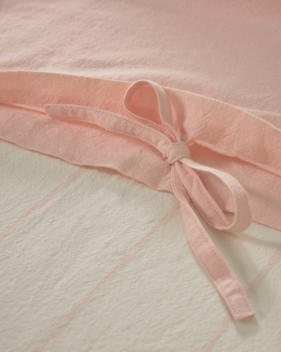Gaitana duvet cover, sheet & pillowcase set in pink GOTS-certified cotton 70 x 140 cm