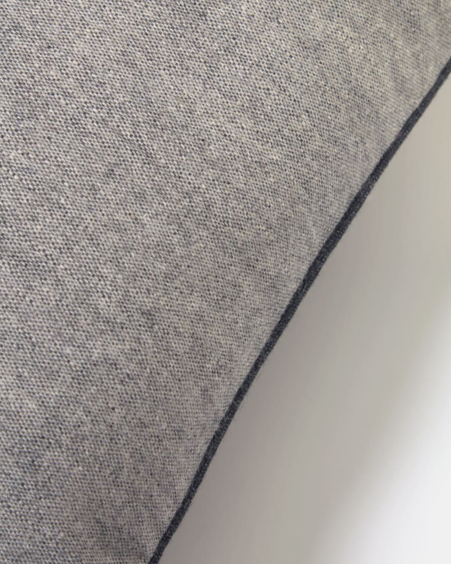 Alcara grey cushion cover with black border 45 x 45 cm
