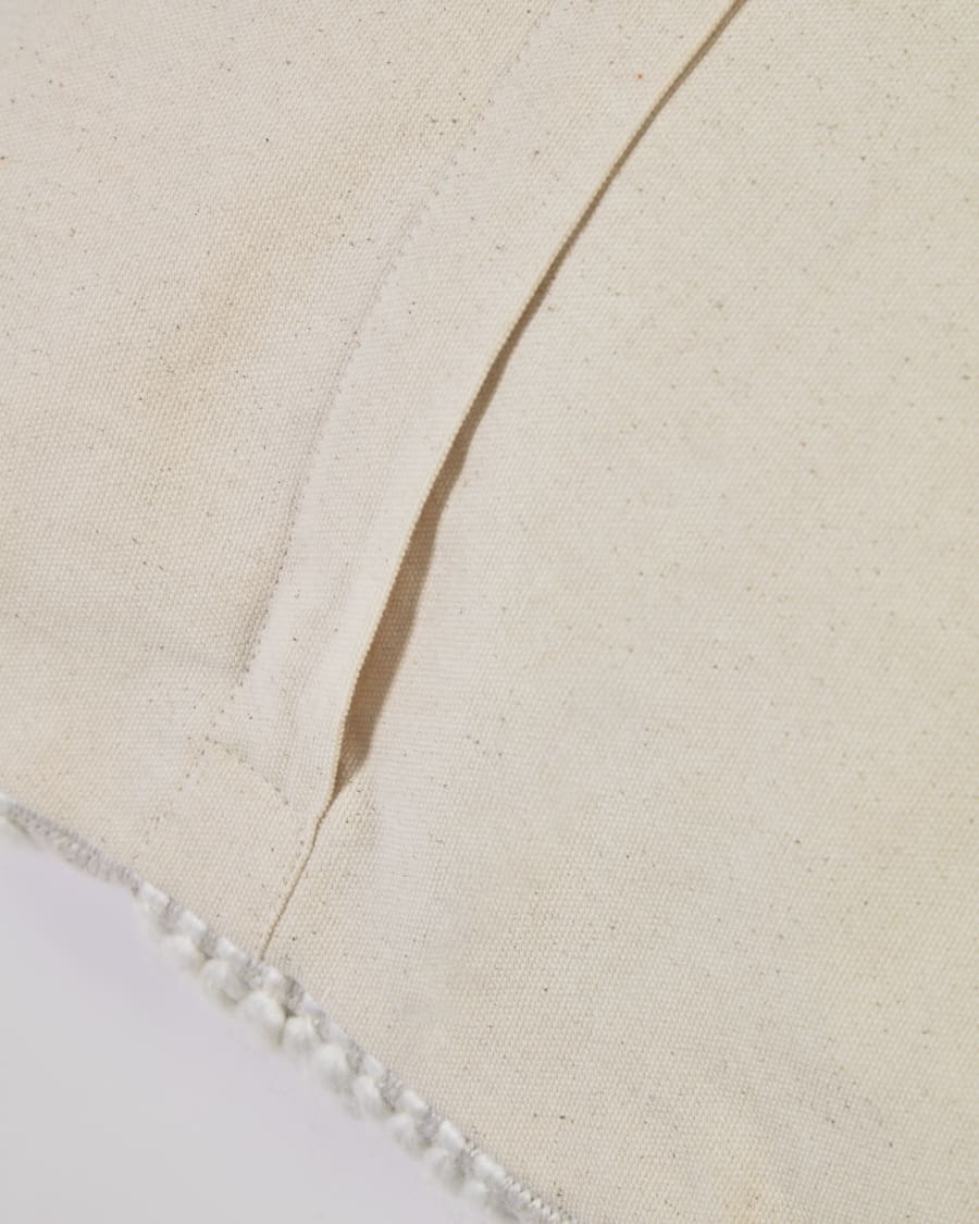 Aima cushion cover in beige and white, 45 x 45 cm
