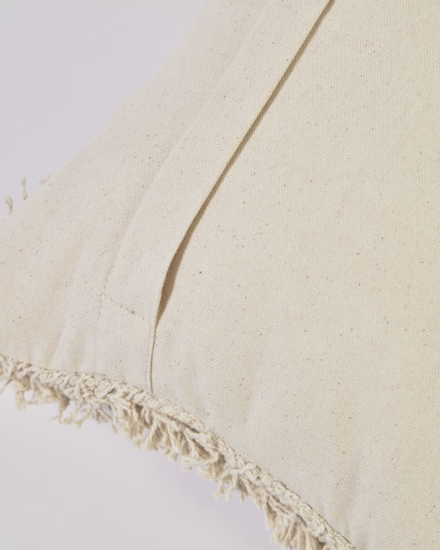 Agripa 100% cotton cushion cover in natural tone and black 30 x 50 cm