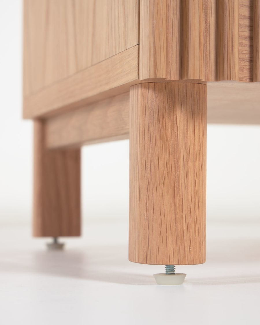 Beyla solid oak shoe cabinet oak veneer, 98.5 cm FSC 100%