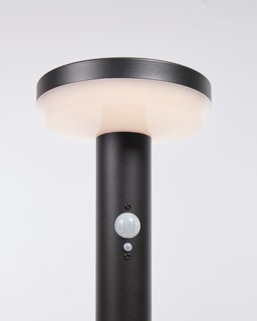 Ηλιακός φάρος Alima, ανοξείδωτο ατσάλι σε μαύρο φινίρισμα, 50 εκ