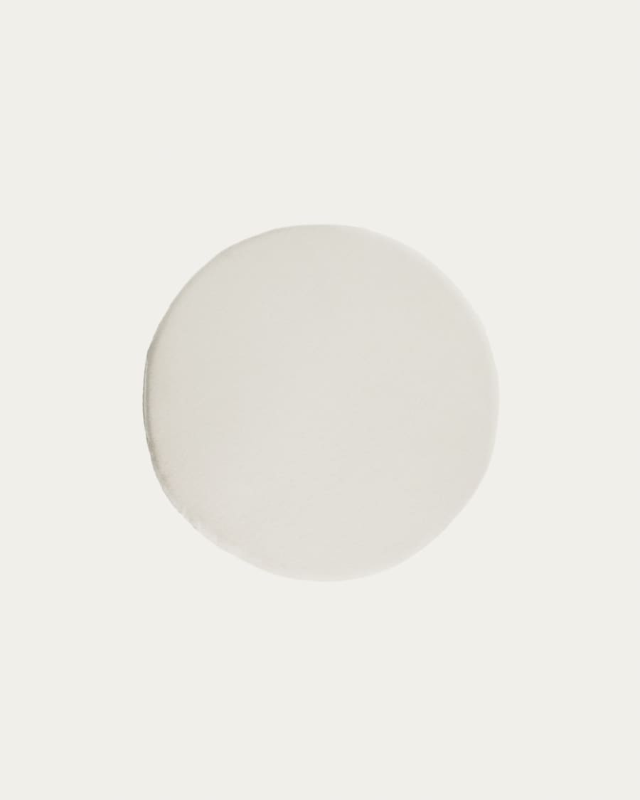 Biasina round 100% wool chair cushion in white Ø 35 cm