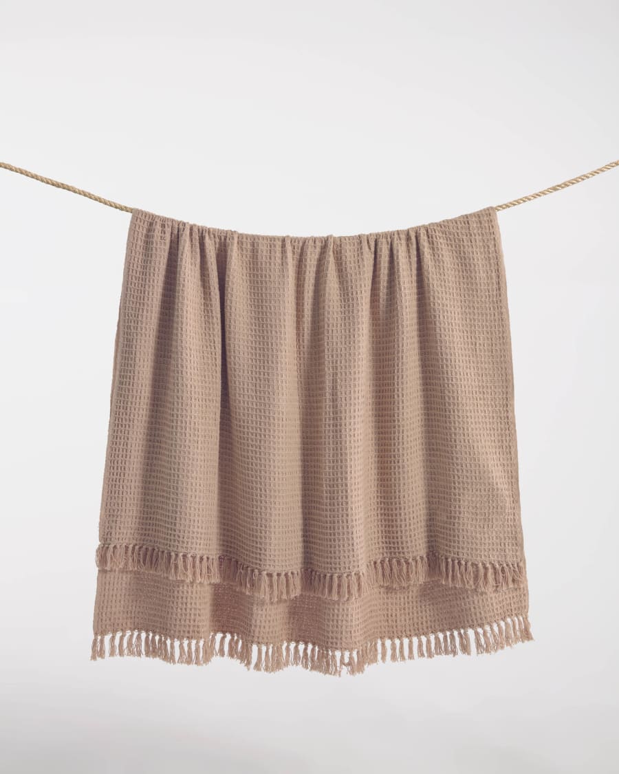 Shallowy 100% cotton blanket in light pink 130 x 170 cm