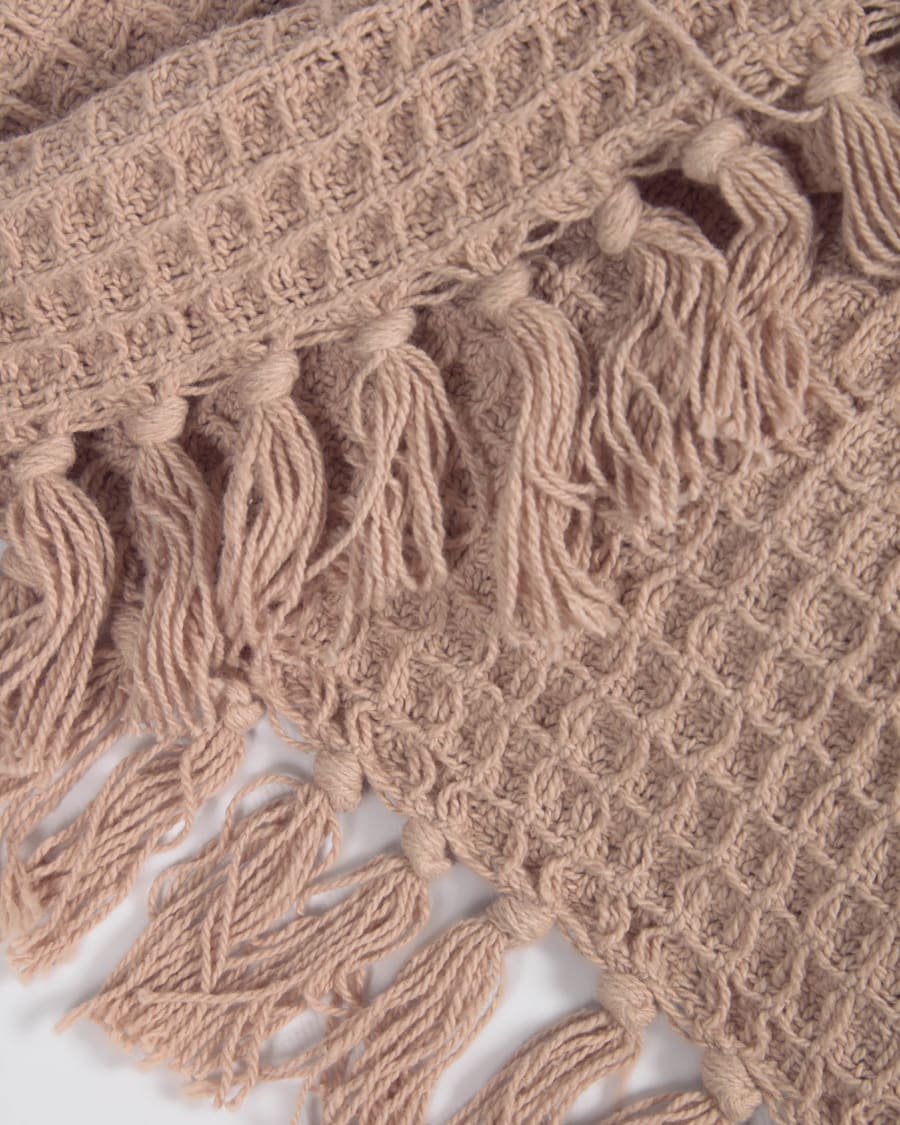 Shallowy 100% cotton blanket in light pink 130 x 170 cm